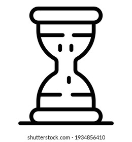 Sand clock icon. Outline sand clock vector icon for web design isolated on white background