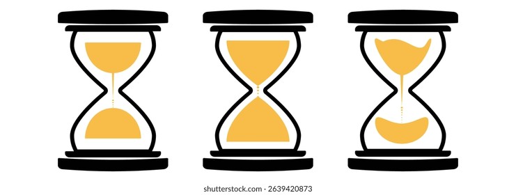 Sand Clock icon set. Timer icon vector for computer, web and mobile apps.