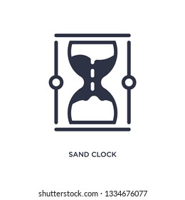 sand clock icon. Simple element illustration from web navigation concept. sand clock editable symbol design on white background. Can be use for web and mobile.