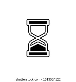 Sand clock icon. Simple glyph, flat vector of time icons for ui and ux, website or mobile application