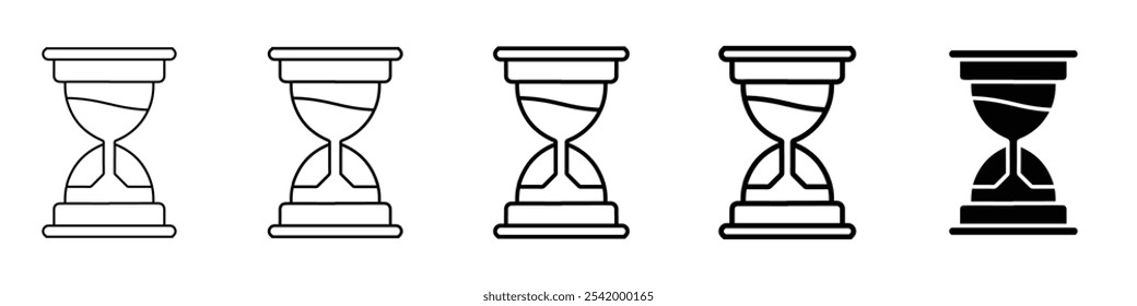 sand clock icon Simple outline illustration