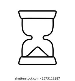 sand clock icon Simple outline illustration