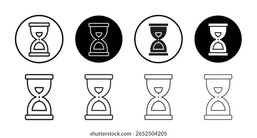 sand clock icon simple outline vector sign
