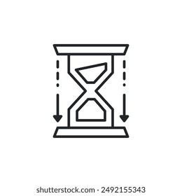 Sand clock icon. Simple steampunk sand clock icon for social media, app, and web design. Vector illustration