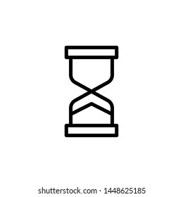 sand clock icon. Simple thin line, outline vector of Time icons for UI and UX, website or mobile application