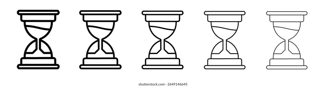 sand clock icon simple vector outline logo