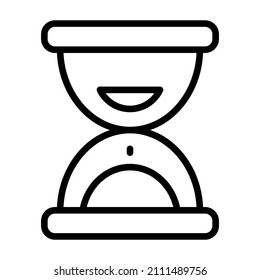 Sand Clock icon. Time pictogram. Flat symbol for web. Line stroke. Isolated on white background. Vector eps10