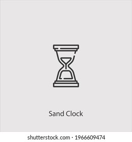 sand clock icon vector icon.Editable stroke.linear style sign for use web design and mobile apps,logo.Symbol illustration.Pixel vector graphics - Vector