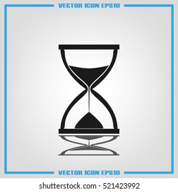 Sand clock icon vector illustration eps10. Isolated badge for website or app - stock infographics