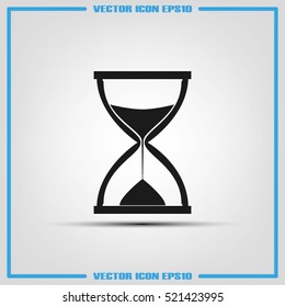 Sand clock icon vector illustration eps10. Isolated badge for website or app - stock infographics