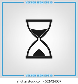 Sand clock icon vector illustration eps10. Isolated badge for website or app - stock infographics