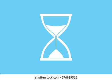 Sand clock icon vector illustration eps10. Isolated badge for website or app - stock infographics.