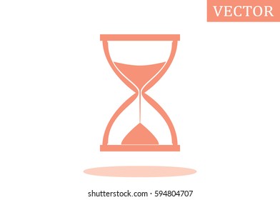 Sand clock icon vector illustration eps10. Isolated badge for website or app - stock infographics.
