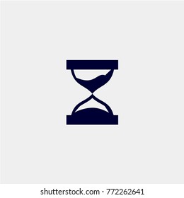 sand clock icon, vector illustration.
