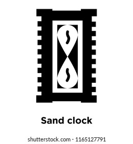 Sand clock icon vector isolated on white background, Sand clock transparent sign , black time symbols