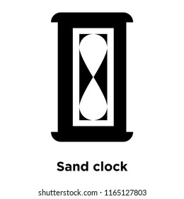 Sand clock icon vector isolated on white background, Sand clock transparent sign , black time symbols