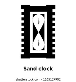 Sand clock icon vector isolated on white background, Sand clock transparent sign , black time symbols