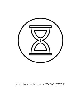 sand clock icon vector outline logo sign