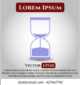símbolo del icono del reloj de arena símbolo del vector pinos planos jpg aplicación web