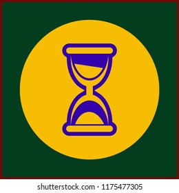 sand clock icon. Vector icon for web