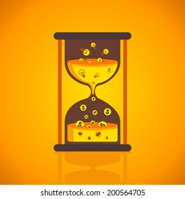sand clock idea convert into money creative conversion concept vector