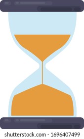 Reloj de arena, ilustración, vector sobre fondo blanco