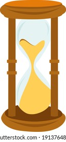 Sanduhr, Illustration, Vektorgrafik auf weißem Hintergrund.
