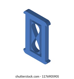 Sand clock isometric left top view 3D icon