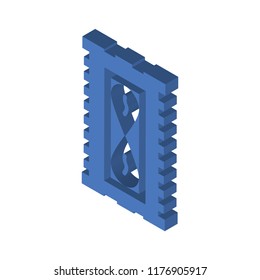 Sand clock isometric left top view 3D icon