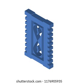 Sand clock isometric left top view 3D icon