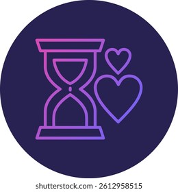 Sand clock Line Circle Gradient Style