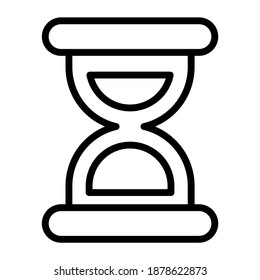 sand clock line icon, Merry Christmas and Happy New Year icons for web and mobile design