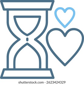 Sand clock Line Two Colour Icon