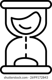 Línea de reloj de arena Icono de Vector Diseño