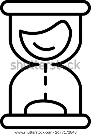 Sand clock Line vector Icon Design