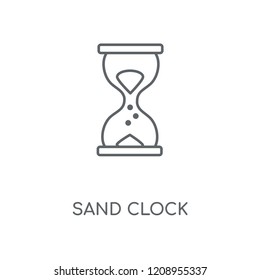 Sand clock linear icon. Sand clock concept stroke symbol design. Thin graphic elements vector illustration, outline pattern on a white background, eps 10.