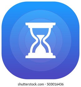 Sand clock Purple - blue circular UI/UX App Icon / Logo Design