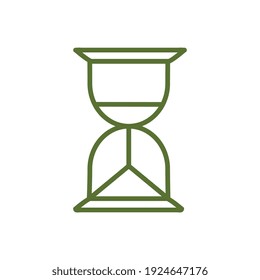 Icono de reloj de arena simple sobre fondo blanco ilustración vectorial plana