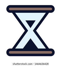 Sand Clock. Simple Vector Color Icon.