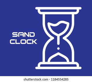 SAND CLOCK SYMBOL VECTOR ICON DESIGN 
