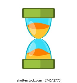 Sand clock time measurement instrument vector isolated.