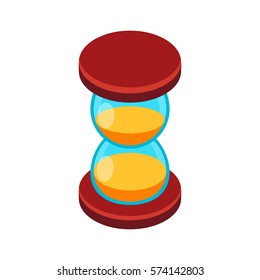 Sand clock time measurement instrument vector isolated.