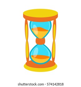 Sand clock time measurement instrument vector isolated.