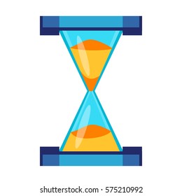 Sand clock time measurement instrument vector isolated.
