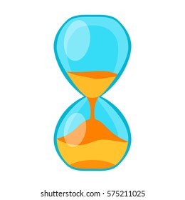 Sand clock time measurement instrument vector isolated.