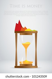 Sand clock, Time is Money concept