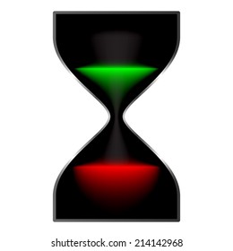 Sand clock. Vector.