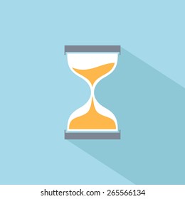 Sand clock vector flat icon