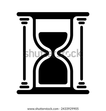 Sand clock. Vector. Hourglass logo. Business icon. Deadline concept. Sand clock glass vector. Hourglass vector.
