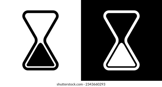Sand-Uhr-Vektorsymbol. Hourglass-Symbol. Sandglas, Vektorgrafik.